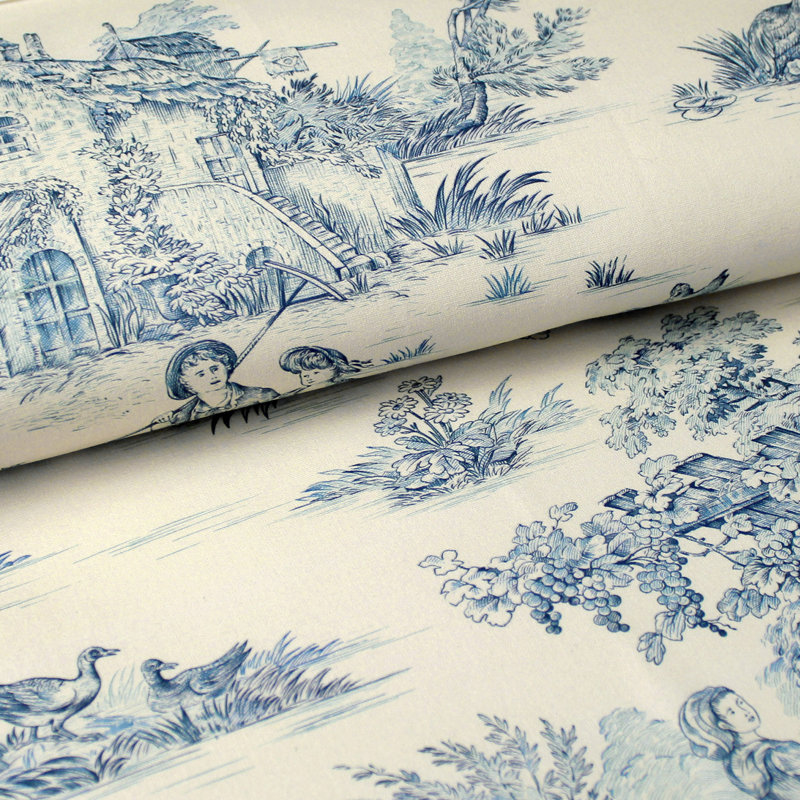 The Tailor's Bed Toile De Jouy Cotton Toile Duvet Cover Set &amp; Reviews ...